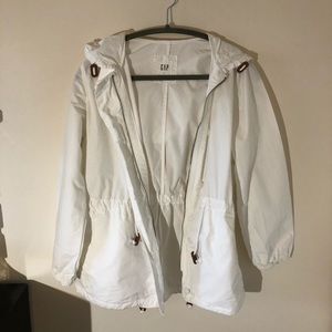 🧚🏼‍♀️ Gap white spring hooded jacket small